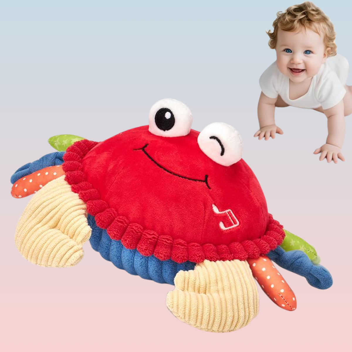 Crawling Musical Crab Plush Toy