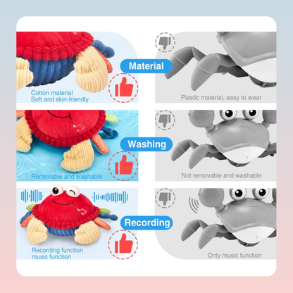 Crawling Musical Crab Plush Toy