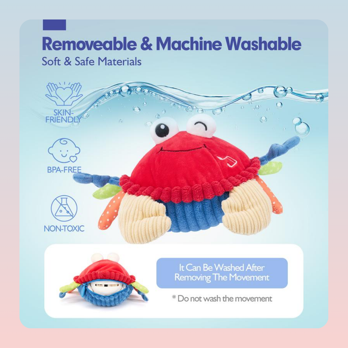 Crawling Musical Crab Plush Toy