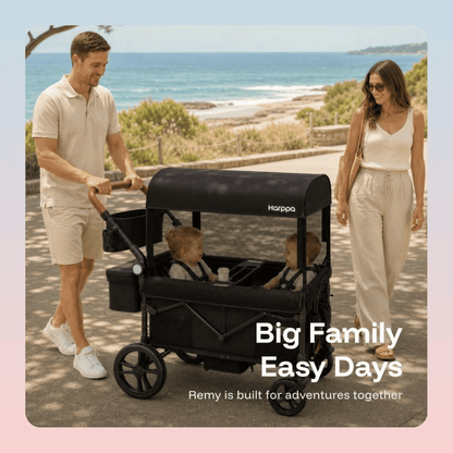 Foldable All-Terrain Wagon Stroller With Canopy