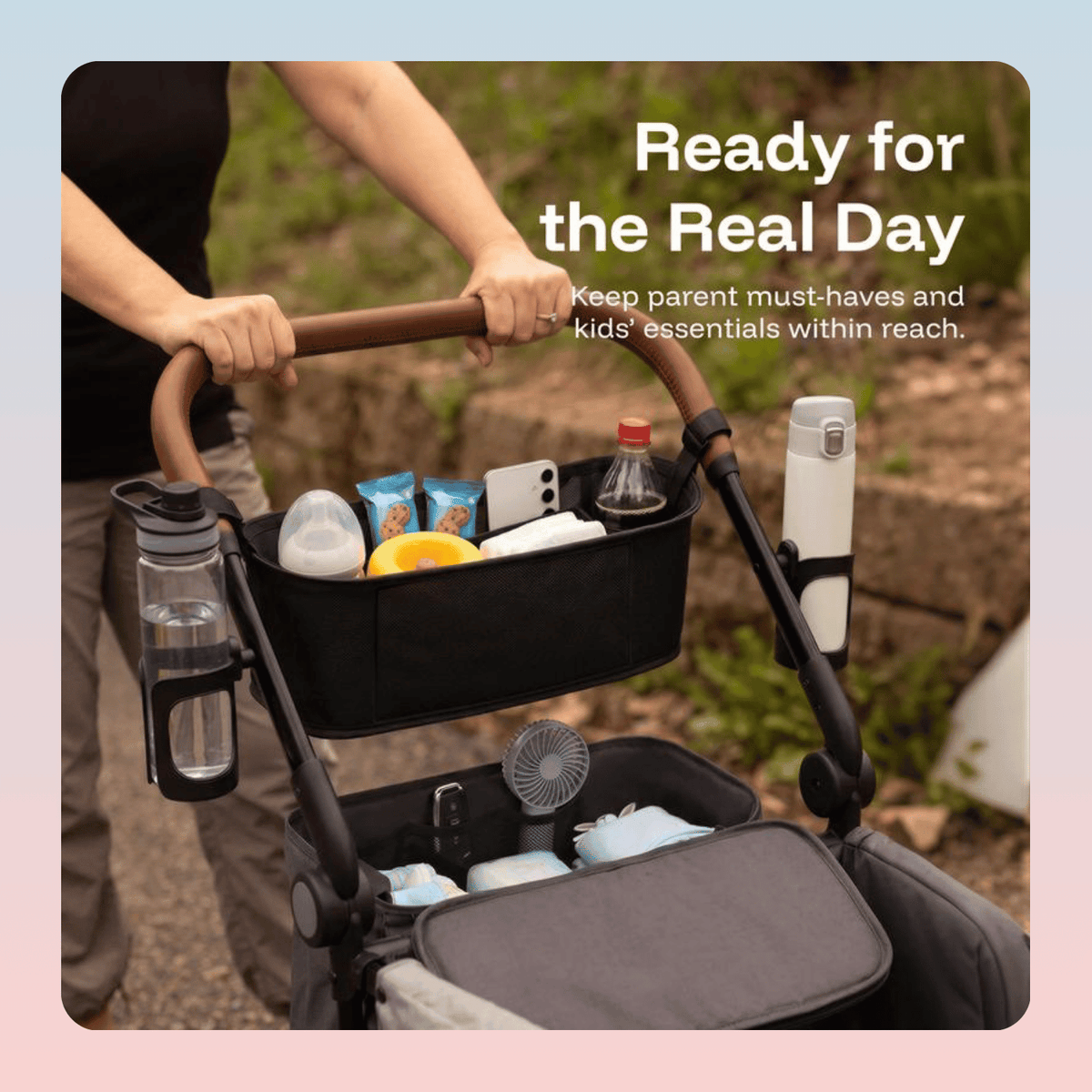 Foldable All-Terrain Wagon Stroller With Canopy