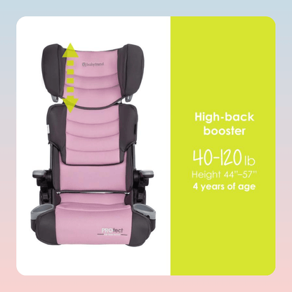 2-in-1 Folding High-Back Booster Seat