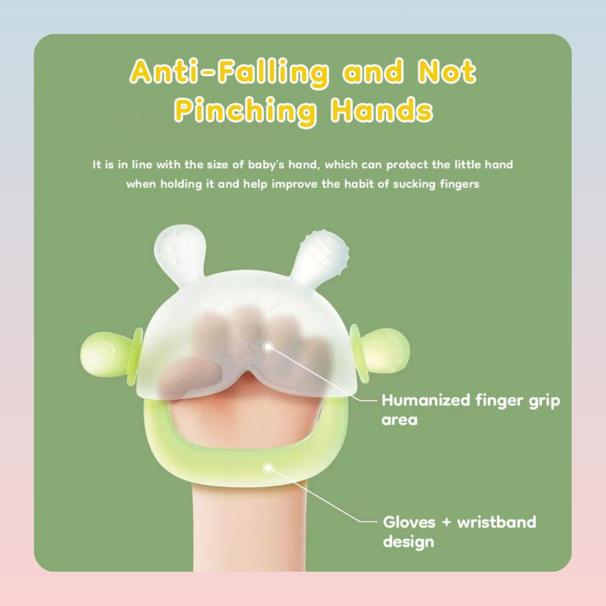 Wearable Silicone Bunny Teether Mitten