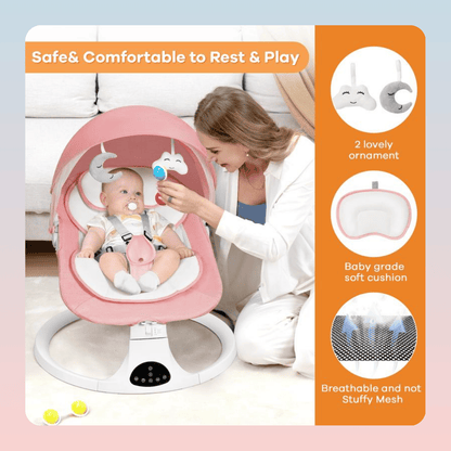 Electric Baby Swing with Bluetooth Music
