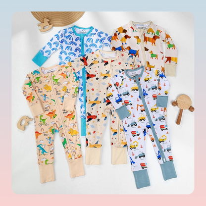 Zippered Bamboo Viscose Baby Romper