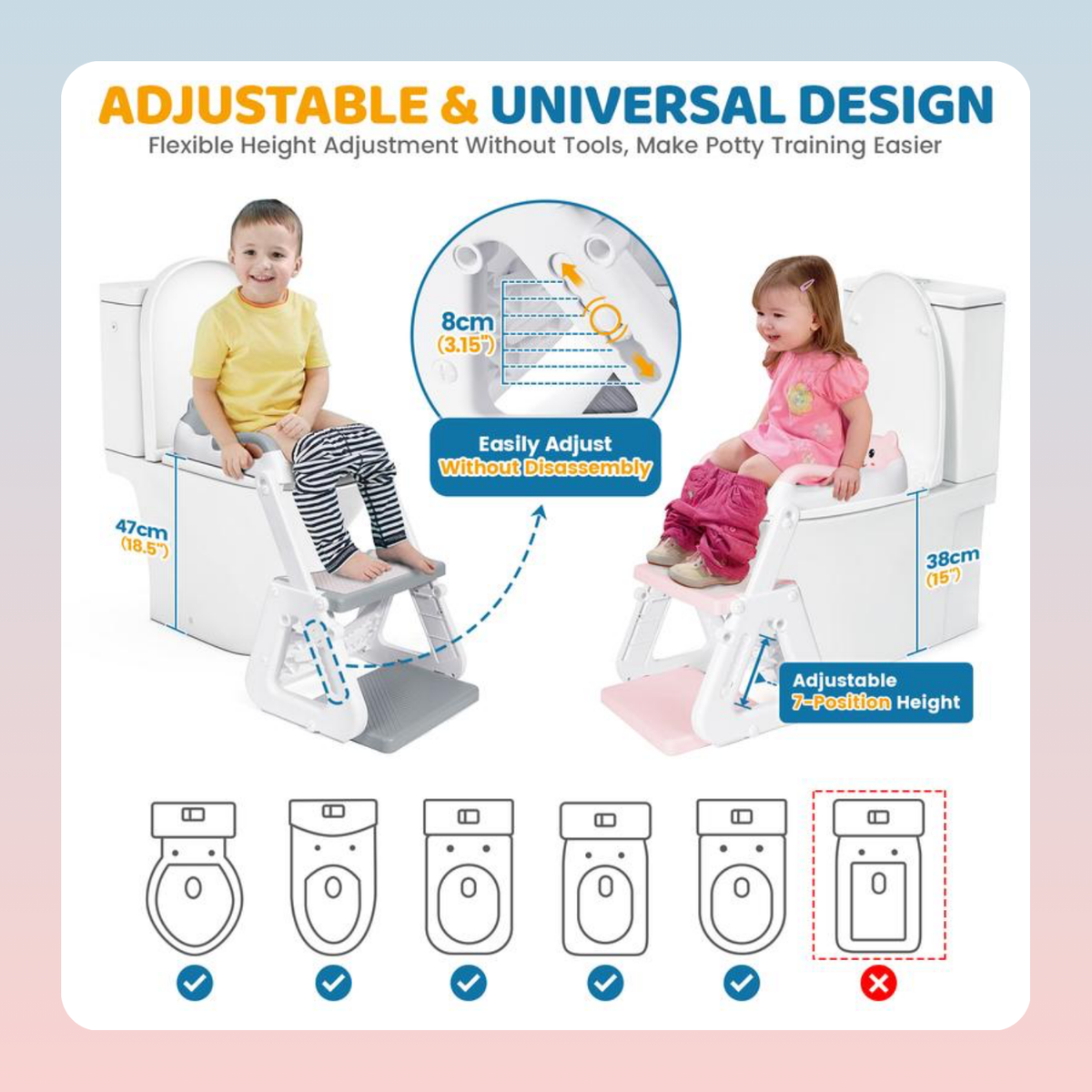 Toddler Potty Training Seat and Step Stool