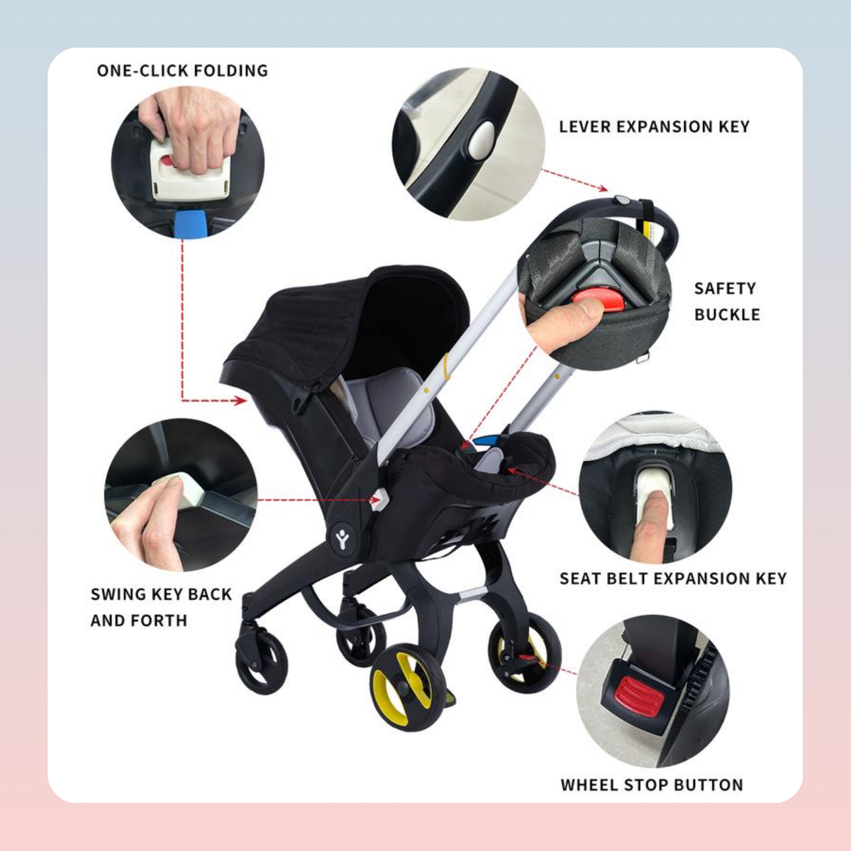 Infant Car Seat Stroller Combo